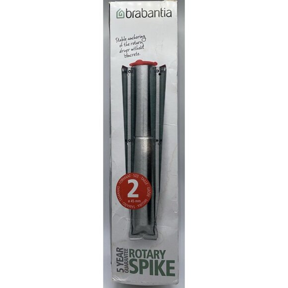 Brabantia Metal Soil Spear Ground Spike Rotary Clothesline 45mm Size 2 - Picture 1 of 16